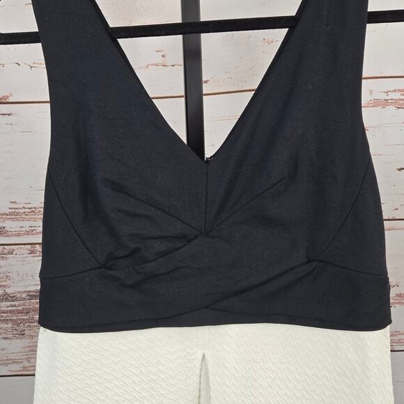 Anthropologie Maeve Cheryl Textured Knit Dress Black White Size 8 - Picture 4 of 9